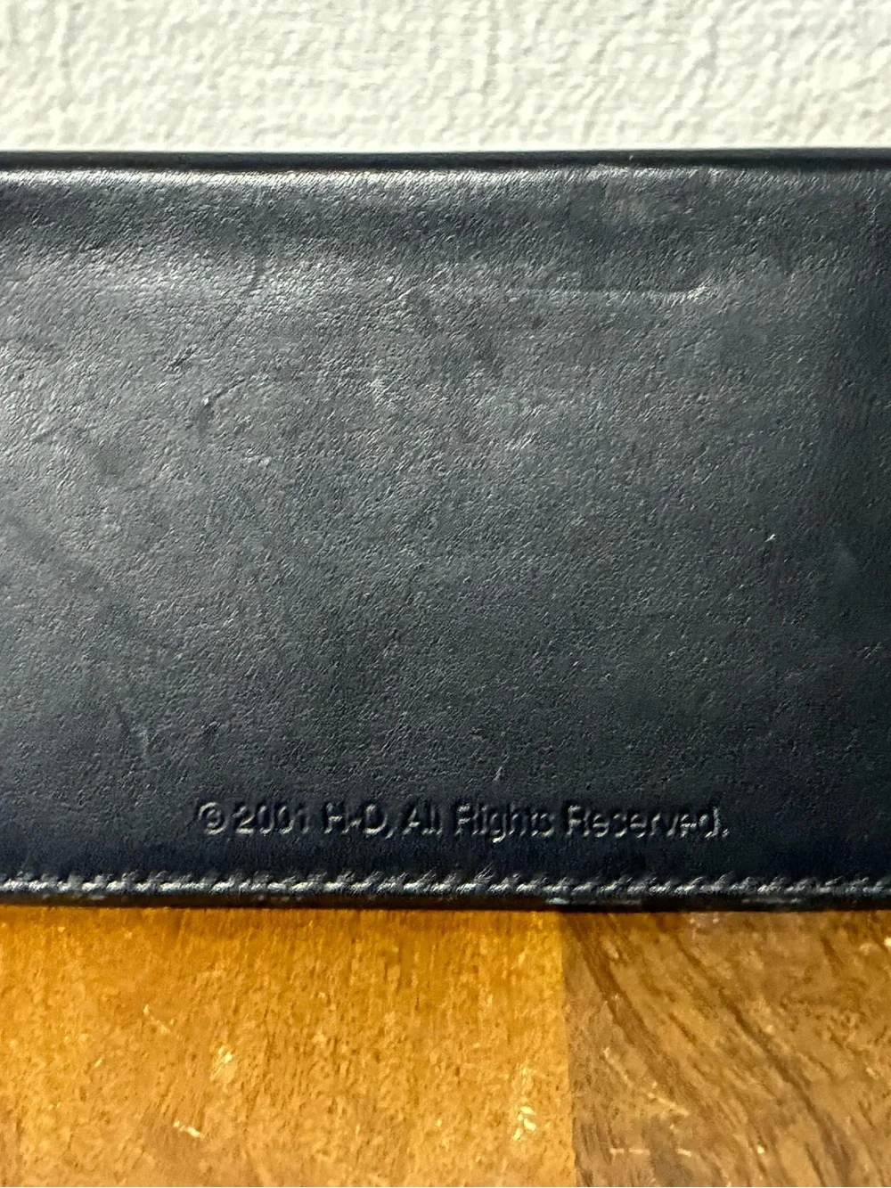 Vintages Harley-Davidson Black Leather Bifold Wallet with Silver Shield Emblem